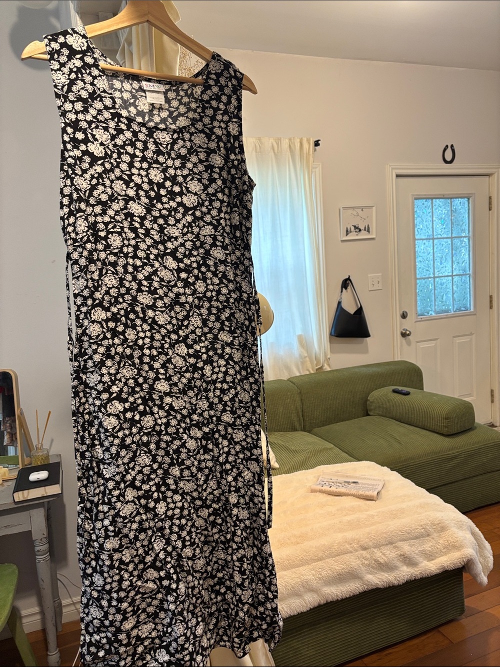 Black Floral Sleeveless Maxi Dress - Unknown Brand